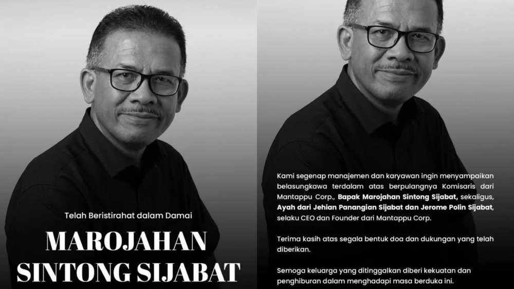 Ucapan duka Mantappu Corp. atas berpulangnya Marojahan Sintong Sijabat [Instagram/@mantappucorp]